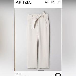 Black Wilfred tie pants 7/8 length